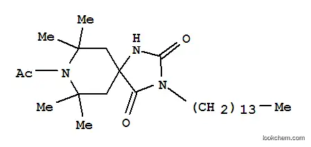 Molecular Structure of 83044-92-2 (8-acetyl-3-tetradecyl-7,7,9,9-tetramethyl-1,3,8-triazaspiro[4.5]decane-2,4-dione)