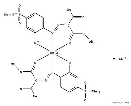 Molecular Structure of 83732-89-2 (Chromate(1-),bis[4-[(4,5-dihydro-3-methyl-5-oxo-1-phenyl-1H-pyrazol-4-yl)azo]-3-hydroxy-N,N-dimethylbenzenesulfonamidato(2-)]-,lithium (9CI))