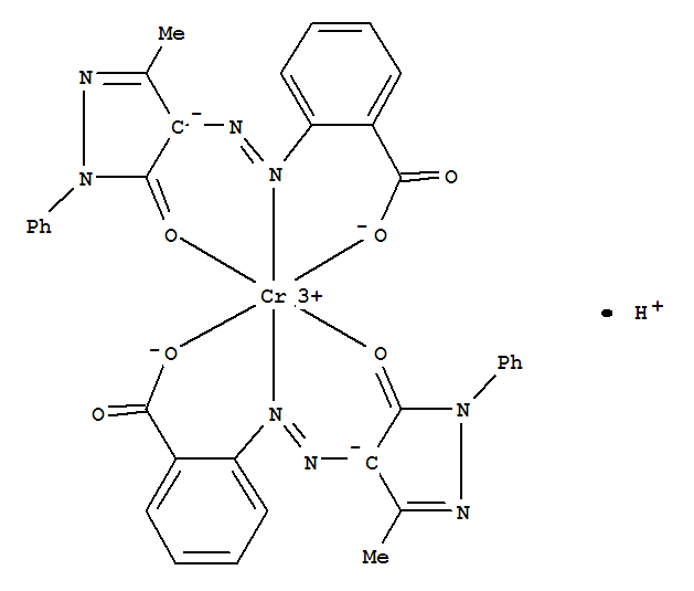 Chromate(1-),bis[2-[(4,5-dihydro-3-methyl-5-oxo-1-phenyl-1H-pyrazol-4-yl)azo]benzoato(2-)]-, hydrogen,compd. with 2,2',2''-nitrilotris[ethanol] (1:1) (9CI)