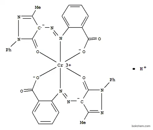 Molecular Structure of 83949-61-5 (Chromate(1-),bis[2-[(4,5-dihydro-3-methyl-5-oxo-1-phenyl-1H-pyrazol-4-yl)azo]benzoato(2-)]-, hydrogen,compd. with 2,2',2''-nitrilotris[ethanol] (1:1) (9CI))