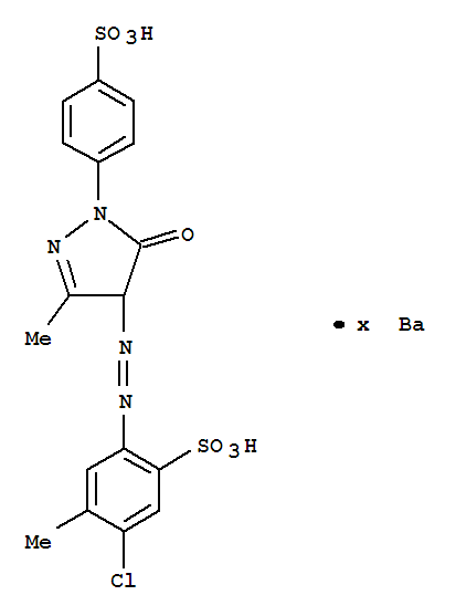 2-CHLORO-5-[[4,5-DIHYDRO-3-METHYL-5-OXO-1-(4-SULFOPHENYL)-1H-PYRAZOL-4-YL]AZO]TOLUENE-4-SULFONIC ACID,BARIUM SALT