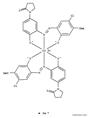 Molecular Structure of 84812-62-4 (Cobaltate(1-),bis[1-[3-[(5-chloro-2-hydroxy-4-methoxyphenyl)azo]-4-hydroxyphenyl]-2-pyrrolidinonato(2-)]-,sodium (9CI))