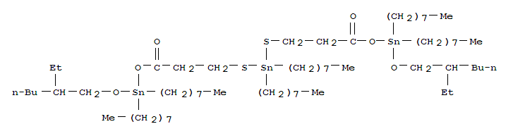 10,12-Dioxa-4,6-dithia-5,11-distannaoctadecanoicacid, 14-ethyl-5,5,11,11-tetraoctyl-9-oxo-, [(2-ethylhexyl)oxy]dioctylstannyl ester