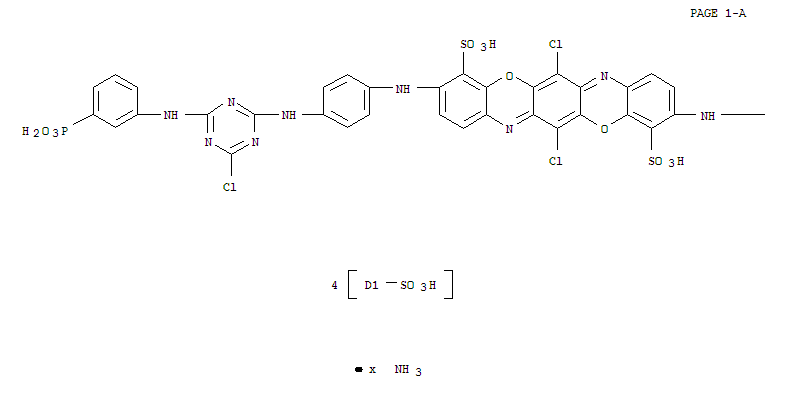 4,11-Triphenodioxazinedisulfonicacid,6,13-dichloro-3,10-bis[[4-[[4-chloro-6-[(3-phosphonophenyl)amino]-1,3,5-triazin-2-yl]amino]disulfophenyl]amino]-, ammonium salt (9CI)