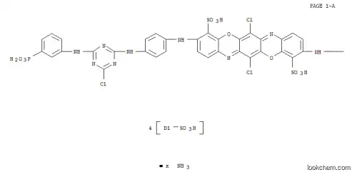 Molecular Structure of 85099-40-7 (4,11-Triphenodioxazinedisulfonicacid,6,13-dichloro-3,10-bis[[4-[[4-chloro-6-[(3-phosphonophenyl)amino]-1,3,5-triazin-2-yl]amino]disulfophenyl]amino]-, ammonium salt (9CI))