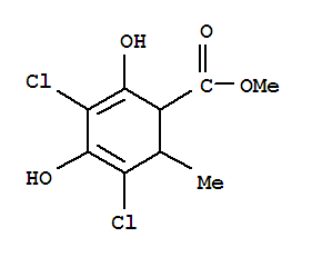 2,4-Cyclohexadiene-1-carboxylicacid, 3,5-dichloro-2,4-dihydroxy-6-methyl-, methyl ester
