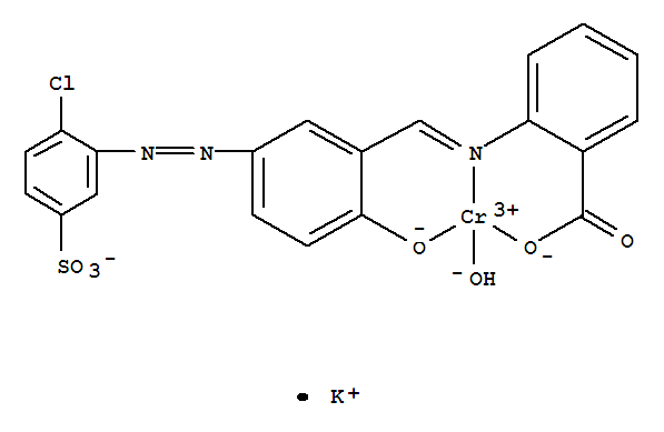 Chromate(1-),[2-[[[5-[(2-chloro-5-sulfophenyl)azo]-2-hydroxyphenyl]methylene]amino]benzoato(3-)]hydroxy-,potassium (9CI)