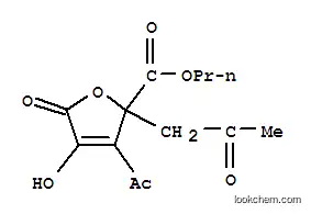 Molecular Structure of 85237-88-3 (propyl 3-acetyl-2,5-dihydro-4-hydroxy-5-oxo-2-(2-oxopropyl)furoate)
