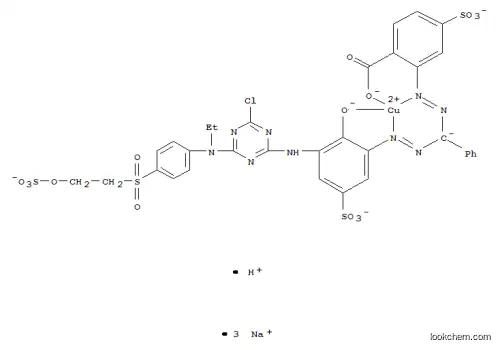 Molecular Structure of 86024-59-1 (Cuprate(4-),[2-[[[[3-[[4-chloro-6-[ethyl[4-[[2-(sulfooxy)ethyl]sulfonyl]phenyl]amino]-1,3,5-triazin-2-yl]amino]-2-(hydroxy-kO)-5-sulfophenyl]azo-kN2]phenylmethyl]azo-kN1]-4-sulfobenzoato(6-)-kO]-, trisodium hydrogen, (SP-4-3)- (9CI))