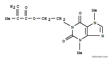 Molecular Structure of 86475-80-1 (2-(3,7-dimethyl-2,6-dioxo-2,3,6,7-tetrahydro-1H-purin-1-yl)ethyl 2-methylprop-2-enoate)