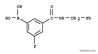 Molecular Structure of 874219-41-7 (3-(BENZYLCARBAMOYL)-5-FLUOROBENZENEBORONIC ACID)