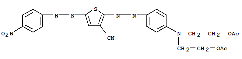 3-Thiophenecarbonitrile,2-[2-[4-[bis[2-(acetyloxy)ethyl]amino]phenyl]diazenyl]-5-[2-(4-nitrophenyl)diazenyl]-