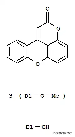Molecular Structure of 87865-18-7 (hydroxytrimethoxy-2H-pyrano[2,3,4-kl]xanthen-2-one)