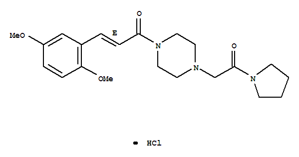 88052-62-4,Piperazine,1-[3-(2,5-dimethoxyphenyl)-1-oxo-2-propenyl]-4-[2-oxo-2-(1-pyrrolidinyl)ethyl]-,monohydrochloride, (E)- (9CI),