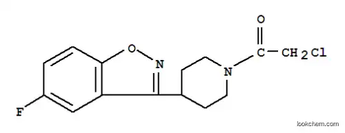 Molecular Structure of 885268-10-0 (Ethanone,2-chloro-1-[4-(5-fluoro-1,2-benzisoxazol-3-yl)-1-piperidinyl]-)