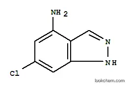 Molecular Structure of 885519-32-4 (6-Chloro-1H-indazol-4-aMine)