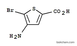 Molecular Structure of 89499-42-3 (2-Thiophenecarboxylic acid, 4-amino-5-bromo-)