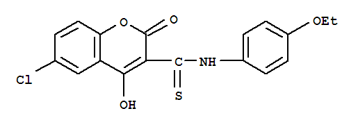 2H-1-Benzopyran-3-carbothioamide,6-chloro-N-(4-ethoxyphenyl)-4-hydroxy-2-oxo-