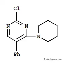 Molecular Structure of 901303-38-6 (2-chloro-5-phenyl-4-(piperidin-1-yl)pyrimidine)