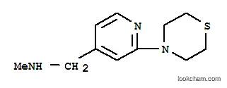 Molecular Structure of 906352-66-7 (4-[(Methylamino)methyl]-2-(thiomorpholin-4-yl)pyridine)
