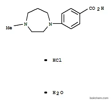 Molecular Structure of 906352-84-9 (4-(4-METHYLPERHYDRO-1,4-DIAZEPIN-1-YL)BENZOIC ACID HYDROCHLORIDE HYDRATE 95+%)