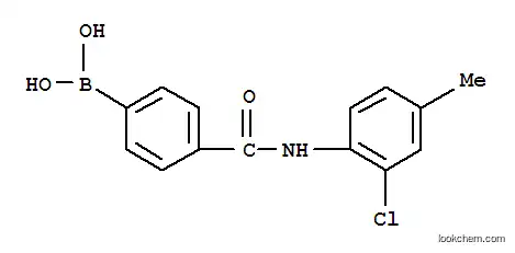 Molecular Structure of 913835-39-9 (4-(2-CHLORO-4-METHYLPHENYLCARBAMOYL)PHENYLBORONIC ACID)
