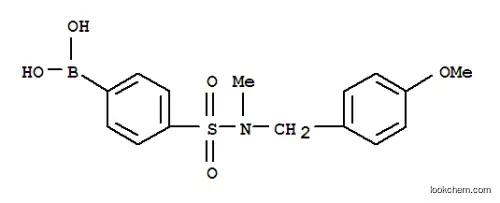 Molecular Structure of 913835-54-8 (4-[N-METHYL-N-(4-METHOXYBENZYL)SULPHAMOYL]BENZENEBORONIC ACID 96)