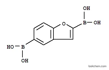 Molecular Structure of 913835-69-5 (BENZOFURAN-2,5-DIYLDIBORONIC ACID 98)