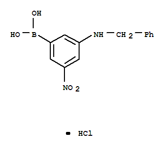 3-(BENZYLAMINO)-5-NITROBENZENEBORONIC ACID HYDROCHLORIDE 95