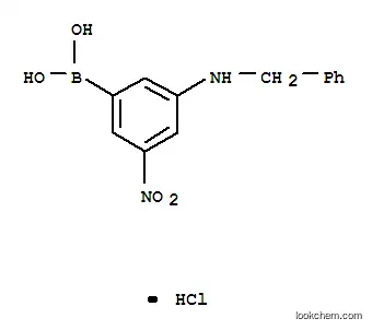 Molecular Structure of 913835-78-6 (3-(BENZYLAMINO)-5-NITROBENZENEBORONIC ACID HYDROCHLORIDE 95)