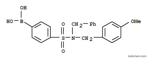 Molecular Structure of 913835-95-7 (4-[N-BENZYL-N-(4-METHOXYBENZYL)SULPHAMOYL]BENZENEBORONIC ACID 98)
