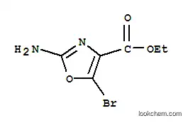 Molecular Structure of 914347-40-3 (4-Oxazolecarboxylic acid, 2-amino-5-bromo-, ethyl ester)