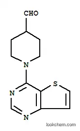 Molecular Structure of 916766-91-1 (1-(Thieno[3,2-d]pyrimidin-4-yl)piperidine-4-carboxaldehyde)