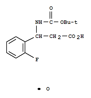 Benzenepropanoic acid, b-[[(1,1-dimethylethoxy)carbonyl]amino]-2-fluoro-,hydrate (1:1)