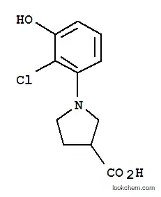 Molecular Structure of 925233-24-5 (3-Pyrrolidinecarboxylic acid, 1-(2-chloro-3-hydroxyphenyl)-)