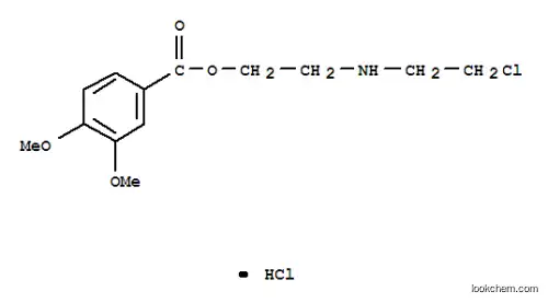 Molecular Structure of 93354-59-7 (2-[(2-chloroethyl)amino]ethyl 3,4-dimethoxybenzoate)