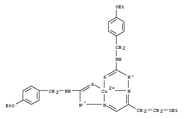 93556-79-7,Copper,[[2,2'-[1-(2-ethoxyethyl)-1,2-ethanediylidene]bis[N-[(4-ethoxyphenyl)methyl]hydrazinecarbothioamidato]](2-)-N2,N2',S,S']-(9CI),Hydrazinecarbothioamide,2,2'-[1-(2-ethoxyethyl)-1,2-ethanediylidene]bis[N-[(4-ethoxyphenyl)methyl]-,copper complex