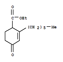 2-Cyclohexene-1-carboxylicacid, 2-hexyl-4-oxo-, ethyl ester