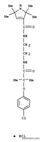 1H-Pyrrole-3-carboxamide,N-[2-[[2-(4-chlorophenoxy)-2-methyl-1-oxopropyl]amino]ethyl]-2,5-dihydro-2,2,5,5-tetramethyl-,hydrochloride (1:1)