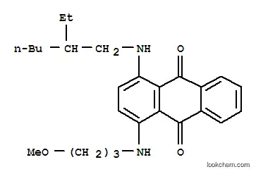Molecular Structure of 93964-10-4 (1-[(2-ethylhexyl)amino]-4-[(3-methoxypropyl)amino]anthraquinone)