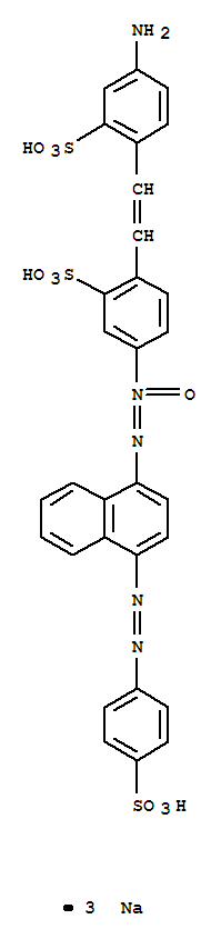 Benzenesulfonicacid,2-[2-(4-amino-2-sulfophenyl)ethenyl]-5-[1-oxido-2-[4-[2-(4-sulfophenyl)diazenyl]-1-naphthalenyl]diazenyl]-,sodium salt (1:3)