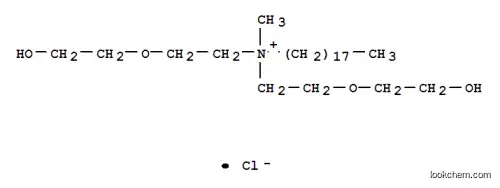 Molecular Structure of 94138-97-3 (bis[2-(2-hydroxyethoxy)ethyl]methyloctadecylammonium chloride)