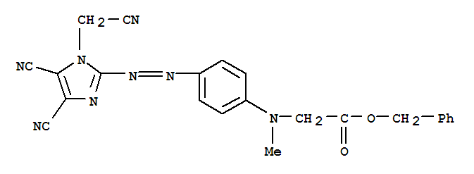 94199-50-5,benzyl N-[4-[[4,5-dicyano-1-(cyanomethyl)-1H-imidazol-2-yl]azo]phenyl]-N-methylglycinate,benzyl N-[4-[[4,5-dicyano-1-(cyanomethyl)-1H-imidazol-2-yl]azo]phenyl]-N-methylglycinate