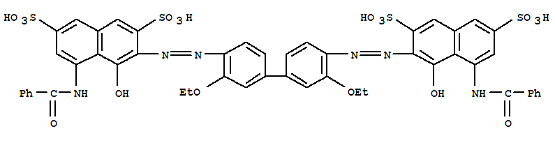 94200-82-5,2,7-Naphthalenedisulfonicacid, 3,3'-[(3,3'-diethoxy[1,1'-biphenyl]-4,4'-diyl)bis(azo)]bis[5-(benzoylamino)-4-hydroxy-(9CI),3,3'-((3,3'-Diethoxy(1,1'-biphenyl)-4,4'-diyl)bis(azo))bis(5-(benzoylamino)-4-hydroxynaphthalene-2,7-disulphonic) acid;EINECS 303-562-8;