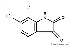 Molecular Structure of 942493-23-4 (6-Chloro-7-fluoro-1H-indole-2,3-dione)