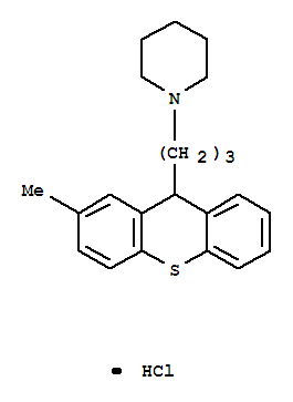 95133-01-0,Piperidine,1-[3-(2-methyl-9H-thioxanthen-9-yl)propyl]-, hydrochloride (1:1),Piperidine,1-[3-(2-methylthioxanthen-9-yl)propyl]-, hydrochloride (7CI)