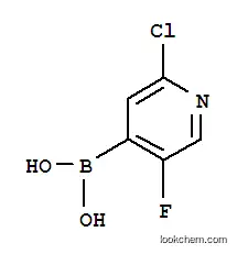 Molecular Structure of 951677-47-7 (2-CHLORO-5-FLUOROPYRIDINE-4-BORONIC ACID)