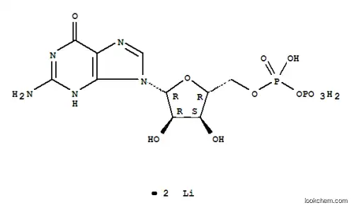 Molecular Structure of 95648-84-3 (GUANOSINE 5'-DIPHOSPHORIC ACID DILITHIUM SALT)