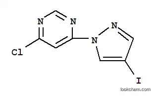 Molecular Structure of 957035-27-7 (4-Chloro-6-(4-iodo-1H-pyrazol-1-yl)pyrimidine)