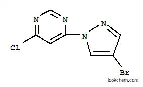 Molecular Structure of 957035-29-9 (4-(4-Bromo-1H-pyrazol-1-yl)-6-chloropyrimidine)